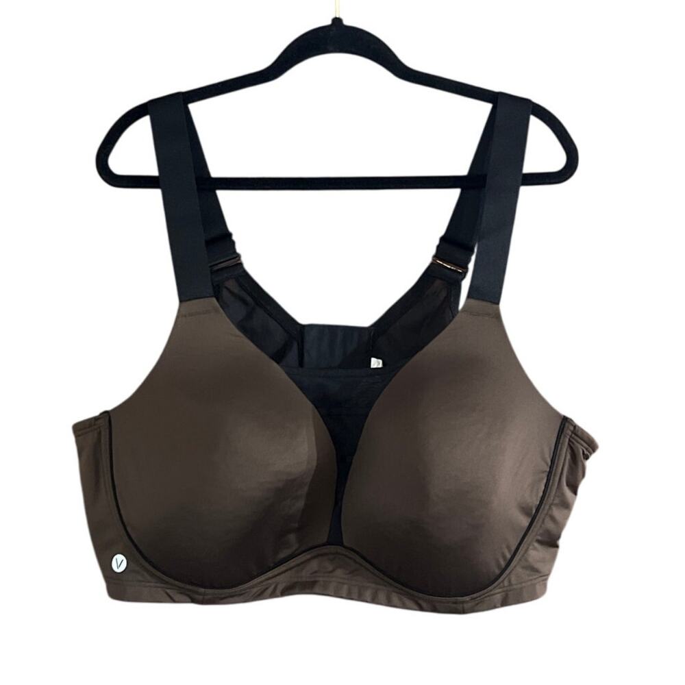 LIVI Lane Bryant Women's Plus Size Brown & Black Sports Bra Size 48D